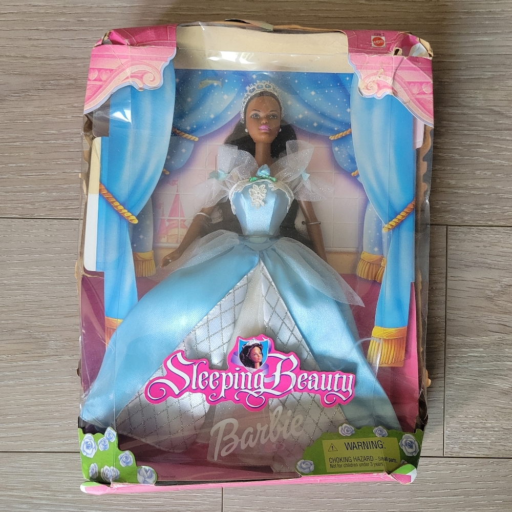 1999 Mattel Sleeping Beauty African American Barbie Doll, New In Box